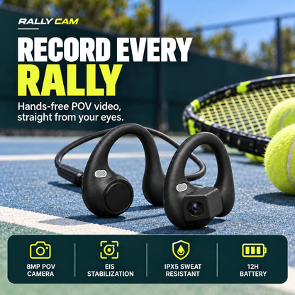 RallyCam Record Every Rally with IPX5 sweat resistance